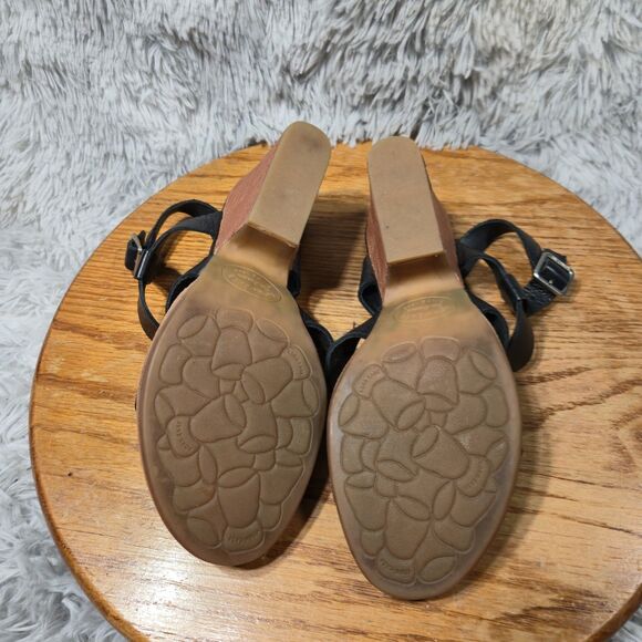 Kork-Ease Marianna Style Women Size 7M Strappy Black Leather Sandals (Winter Dis - Picture 6 of 8